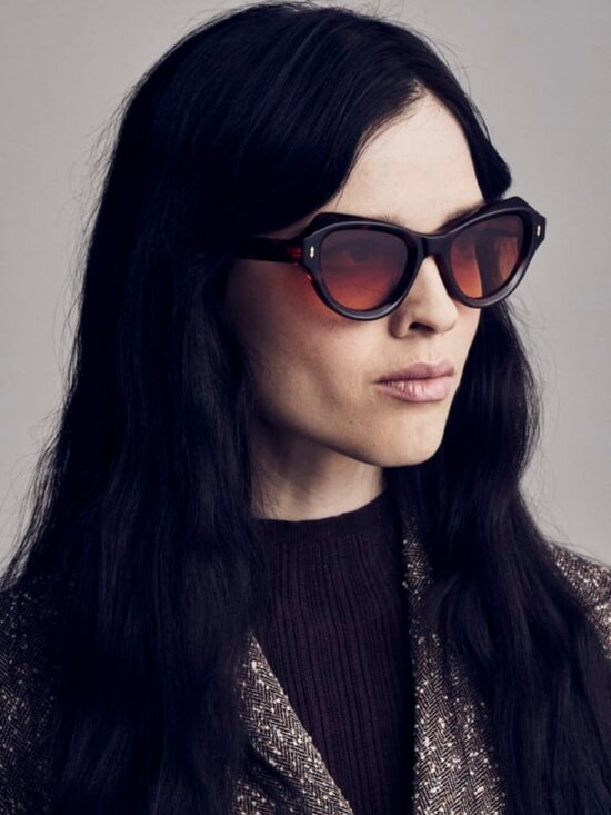 Jacques Marie Mage Viola Navy Frame Sky Wine Gradient Lens Cat Eye Sunglasses main image 13